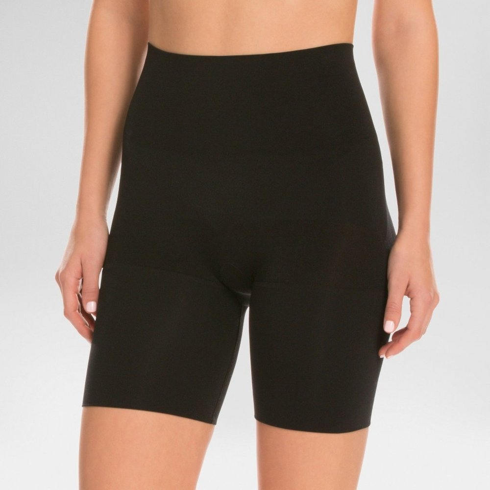 Women's Remarkable Results Mid-thigh Shaper - Assets Black Size Large